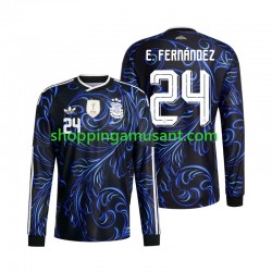 Maillot de Foot Argentine Enzo Fernandez 24 Homme Extérieur Coupe du Monde 2026 Manche Longue