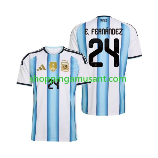 Maillot de Foot Argentine Enzo Fernandez 24 Homme Domicile Coupe du Monde 2026 Manche Courte