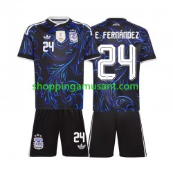 Maillot de Foot Argentine Enzo Fernandez 24 Enfant Extérieur Coupe du Monde 2026 Manche Courte