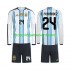 Maillot de Foot Argentine Enzo Fernandez 24 Enfant Domicile Coupe du Monde 2026 Manche Longue