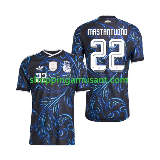 Maillot de Foot Argentine Franco Mastantuono 22 Homme Extérieur Coupe du Monde 2026 Manche Courte