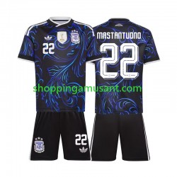 Maillot de Foot Argentine Franco Mastantuono 22 Enfant Extérieur Coupe du Monde 2026 Manche Courte