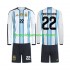 Maillot de Foot Argentine Franco Mastantuono 22 Enfant Domicile Coupe du Monde 2026 Manche Longue