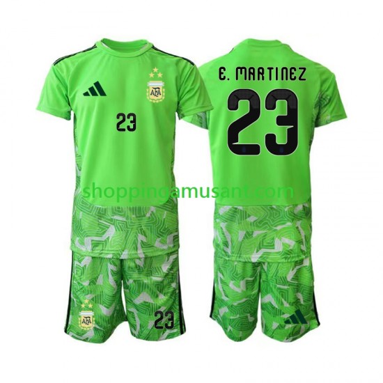 Maillot de Foot Argentine Emiliano Martinez 23 Gardien Enfant Neutre Coupe du Monde 2026 Manche Courte