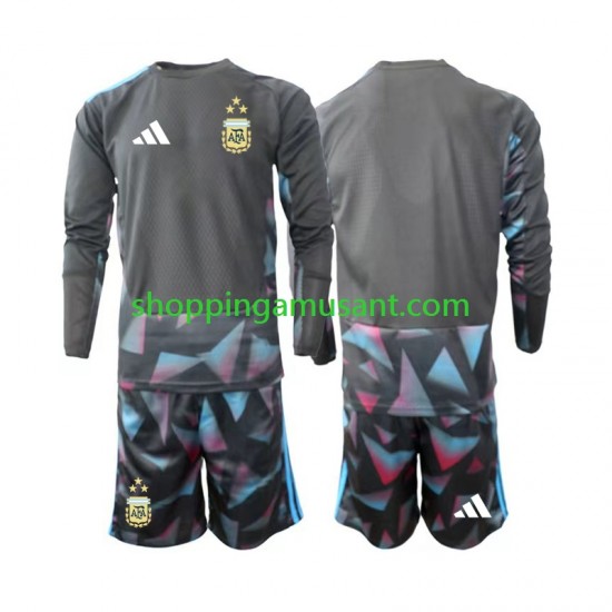 Maillot de Foot Argentine Gardien Enfant Domicile Coupe du Monde 2026 Manche Longue