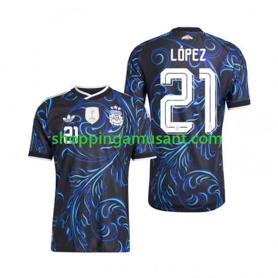 Maillot de Foot Argentine Jose Manuel Lopez 21 Homme Extérieur Coupe du Monde 2026 Manche Courte