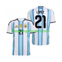 Maillot de Foot Argentine Jose Manuel Lopez 21 Homme Domicile Coupe du Monde 2026 Manche Courte