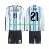 Maillot de Foot Argentine Jose Manuel Lopez 21 Enfant Domicile Coupe du Monde 2026 Manche Longue