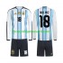 Maillot de Foot Argentine Nico Paz 18 Enfant Domicile Coupe du Monde 2026 Manche Longue