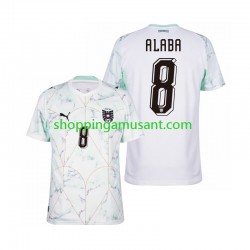 Maillot de Foot Autriche David Alaba 8 Homme Extérieur Coupe du Monde 2026 Manche Courte