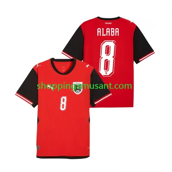 Maillot de Foot Autriche David Alaba 8 Homme Domicile Coupe du Monde 2026 Manche Courte