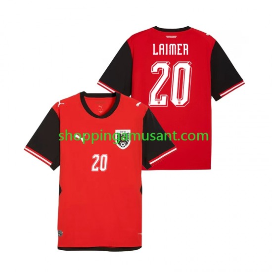Maillot de Foot Autriche Konrad Laimer 20 Homme Domicile Coupe du Monde 2026 Manche Courte