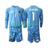 Maillot de Foot Belgique Thibaut Courtois 1 Gardien Enfant Domicile Coupe du Monde 2026 Manche Longue