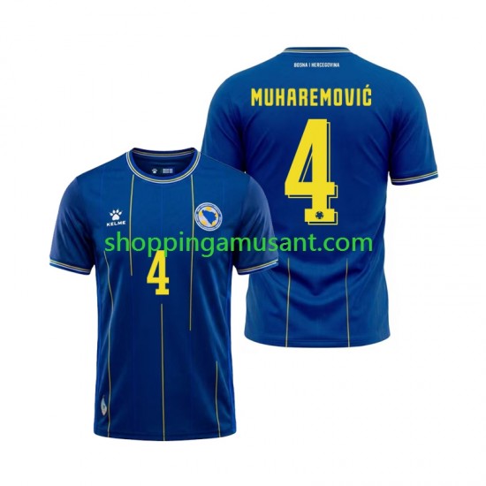 Maillot de Foot Bosnie-Herzégovine Tarik Muharemovic 4 Homme Domicile Coupe du Monde 2026 Manche Courte
