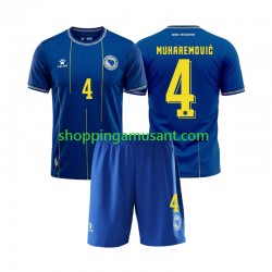 Maillot de Foot Bosnie-Herzégovine Tarik Muharemovic 4 Enfant Domicile Coupe du Monde 2026 Manche Courte