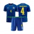 Maillot de Foot Bosnie-Herzégovine Tarik Muharemovic 4 Enfant Domicile Coupe du Monde 2026 Manche Courte