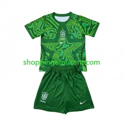 Maillot de Foot Brésil Gardien Enfant Extérieur Coupe du Monde 2026 Manche Courte