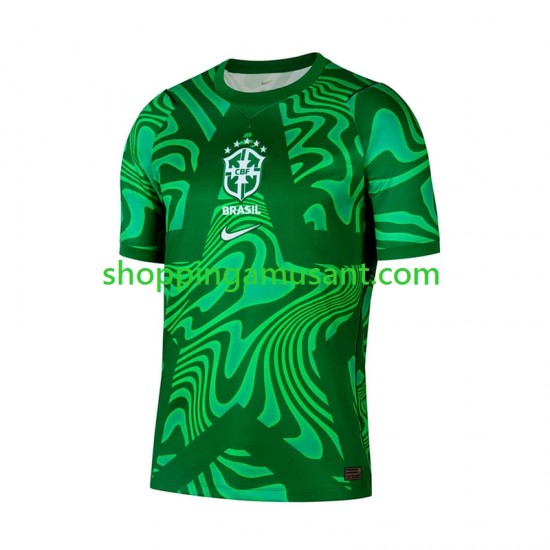 Maillot de Foot Brésil Gardien Homme Extérieur Coupe du Monde 2026 Manche Courte