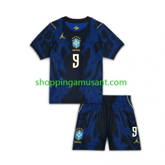 Maillot de Foot Brésil Matheus Cunha 9 Chidlren Extérieur Coupe du Monde 2026 Manche Courte