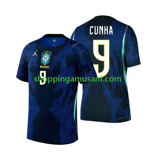 Maillot de Foot Brésil Matheus Cunha 9 Homme Extérieur Coupe du Monde 2026 Manche Courte