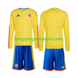 Maillot de Foot Colombie Enfant Domicile Coupe du Monde 2026 Manche Longue