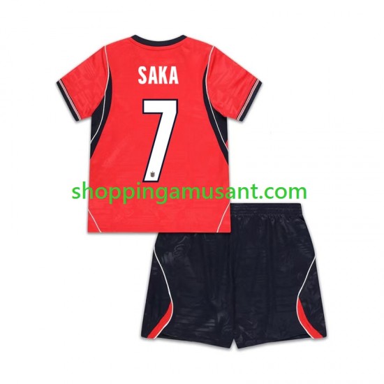 Maillot de Foot Angleterre Bukayo Saka 7 Enfant Extérieur Coupe du Monde 2026 Manche Courte