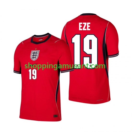 Maillot de Foot Angleterre Eberechi Eze 19 Homme Extérieur Coupe du Monde 2026 Manche Courte