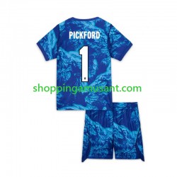 Maillot de Foot Angleterre Jordan Pickford 1 Gardien Enfant Neutre Coupe du Monde 2026 Manche Courte