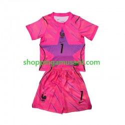 Maillot de Foot France Brice Samba 1 Gardien Enfant Extérieur Coupe du Monde 2026 Manche Courte