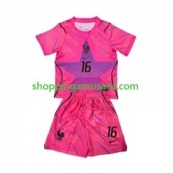 Maillot de Foot France Mike Maignan 16 Gardien Enfant Extérieur Coupe du Monde 2026 Manche Courte