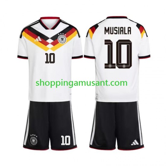 Maillot de Foot Allemagne Jamal Musiala 10 Enfant Domicile Coupe du Monde 2026 Manche Courte