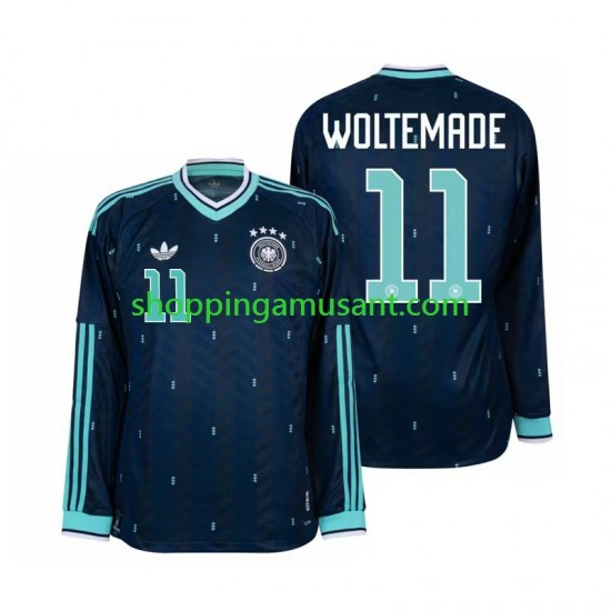 Maillot de Foot Allemagne Nick Woltemade 11 Homme Extérieur Coupe du Monde 2026 Manche Longue