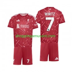 Maillot de Foot Liverpool Florian Wirtz 7 Enfant Domicile 2026-2027 Manche Courte