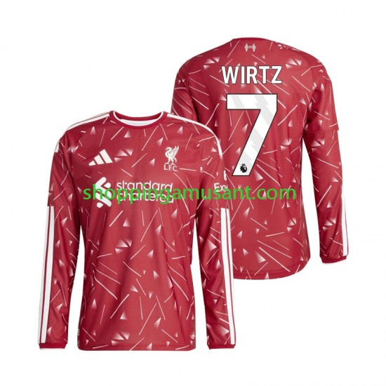 Maillot de Foot Liverpool Florian Wirtz 7 Homme Domicile 2026-2027 Manche Longue