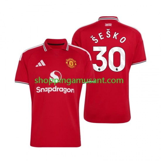 Maillot de Foot Manchester United Benjamin Sesko 30 Homme Domicile 2026-2027 Manche Courte