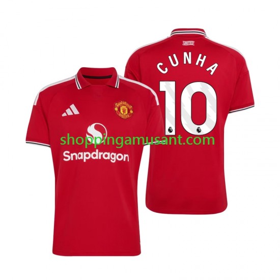 Maillot de Foot Manchester United Matheus Cunha 10 Homme Domicile 2026-2027 Manche Courte