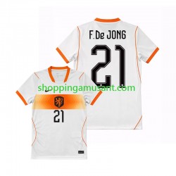 Maillot de Foot Pays-Bas Frenkie de Jong 21 Homme Extérieur Coupe du Monde 2026 Manche Courte