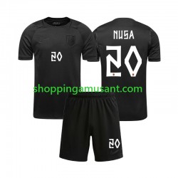 Maillot de Foot Norvège Antonio NUSA 20 Enfant Extérieur Coupe du Monde 2026 Manche Courte