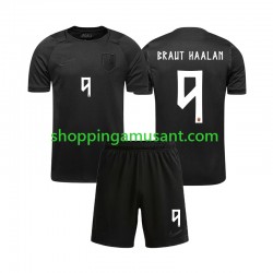 Maillot de Foot Norvège Braut Haaland 9 Enfant Extérieur Coupe du Monde 2026 Manche Courte