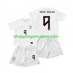 Maillot de Foot Norvège Braut Haaland 9 Enfant Neutre Coupe du Monde 2026 Manche Courte