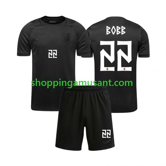 Maillot de Foot Norvège Oscar Bobb 22 Enfant Extérieur Coupe du Monde 2026 Manche Courte