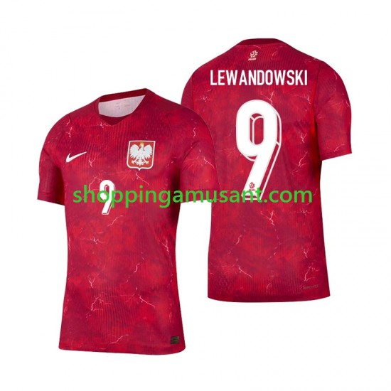 Maillot de Foot Pologne Robert Lewandowski 9 Homme Extérieur 2026 Manche Courte