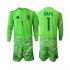 Maillot de Foot Espagne David Raya 1 6th Green color Gardien Enfant Coupe du Monde 2026 Manche Longue
