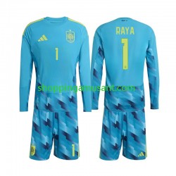 Maillot de Foot Espagne David Raya 1 Gardien Enfant Domicile Coupe du Monde 2026 Manche Longue