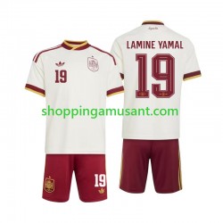 Maillot de Foot Espagne Lamine Yamal 19 Enfant Extérieur Coupe du Monde 2026 Manche Courte