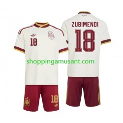Maillot de Foot Espagne Martin Zubimendi 18 Enfant Extérieur Coupe du Monde 2026 Manche Courte