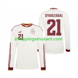Maillot de Foot Espagne Mikel Oyarzabal 21 Homme Extérieur Coupe du Monde 2026 Manche Longue