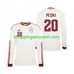 Maillot de Foot Espagne Pedri 20 Homme Extérieur Coupe du Monde 2026 Manche Longue