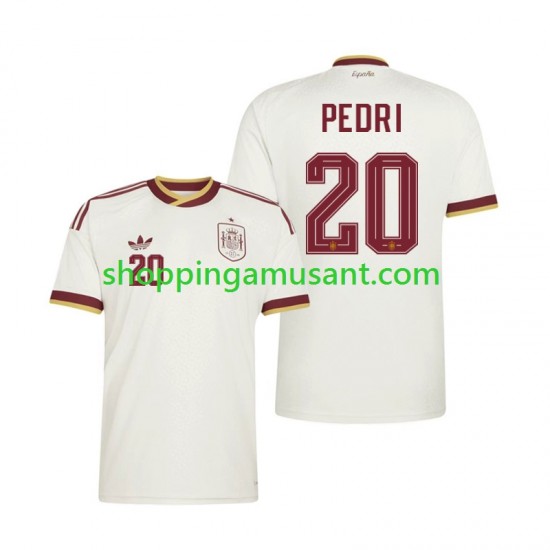 Maillot de Foot Espagne Pedri 20 Homme Extérieur Coupe du Monde 2026 Manche Courte