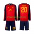 Maillot de Foot Espagne Pedri 20 Enfant Domicile Coupe du Monde 2026 Manche Longue